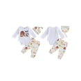 thumbnail image 3 of Yunliwuli Baby Boys Pants Set, Long Sleeve Crew Neck Letters House Print Romper with Animal Print Sweatpants and Hat Fall Outfit, 3 of 10