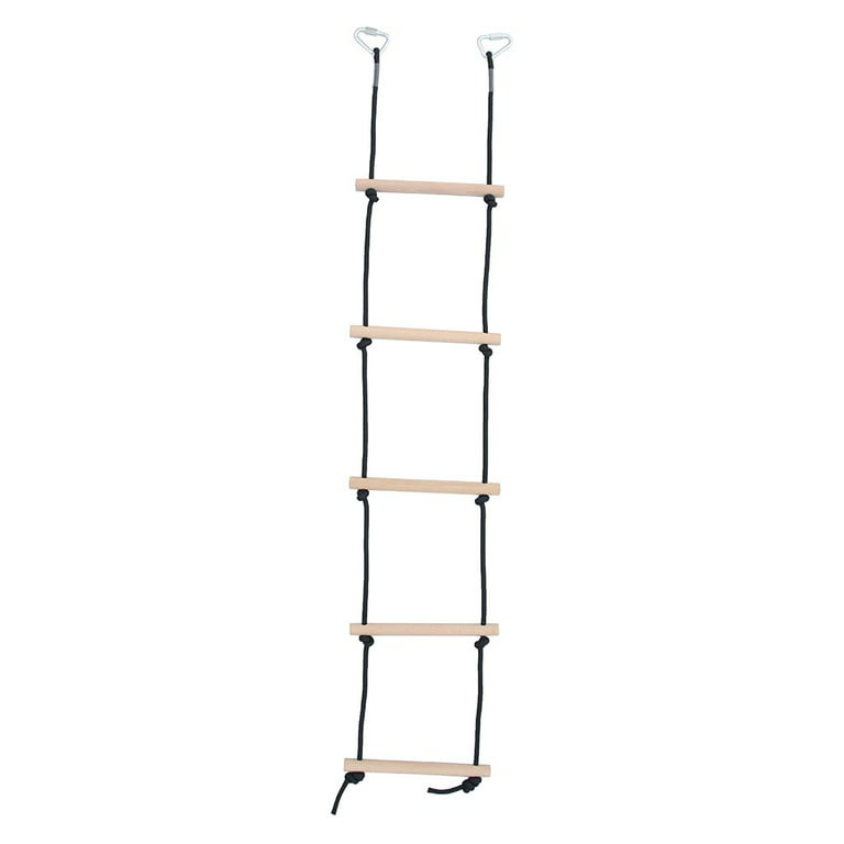 Climbing Rope Ladder for Kids Playground Sturdy Wood Hanging Tree Ladder  for 