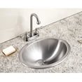 thumbnail image 4 of Houzer Opus 18 in Stainless Steel Topmount Single Oval Bowl Bathroom Sink without Overflow - CHT-1800-1, 4 of 7