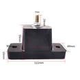 thumbnail image 2 of Lot de 4 Supports de Montage en Caoutchouc Anti-Vibration Robustes pour Unités AC Mini-Split 1P-5P, Charge Max 500kg, Patins de Base Absorbant les Chocs pour Réduire le Bruit à Basse Fréquence, 111x49x83mm Isolateurs de Vibrations Noirs, 2 of 6