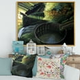 thumbnail image 2 of Designart 'Old Watermill In Green Nature Landscape' Lake House Framed Canvas Wall Art Print, 2 of 5
