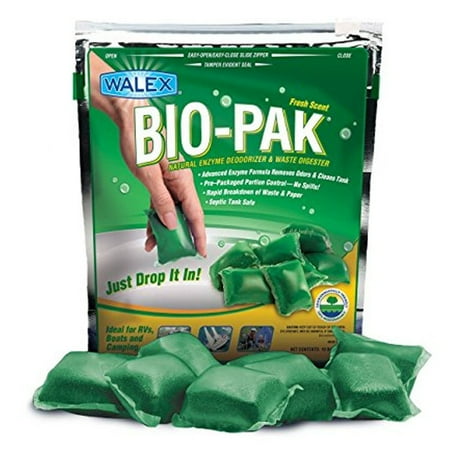 - Walex BIOPPBG Bio-Pak Natural Deodorizer Cleaner & Waste Digester 10/Bag