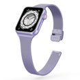 thumbnail image 1 of Pulsera delgada Banda de metal para Apple Watch 8 7 6 SE 5 4 3 38 40 41 45 49MM Correa milanesa de acero ultra inoxidable para iwatch 42 44MM Tan Jianjun unisex, 1 of 2
