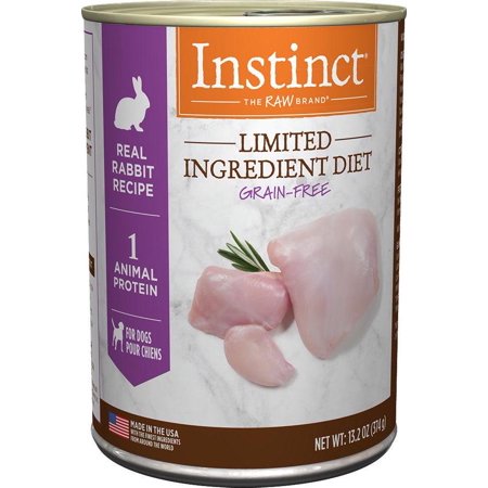 Nature's Variety Instinct Grain Free LID Rabbit Canned Dog Food 13.2-oz, case of 6