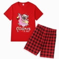 thumbnail image 2 of Pijamas familiares a juego de Navidad en julio, conjuntos de Pijamas cortos negros y rojos para mascotas, 2 of 3