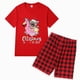 thumbnail image 2 of Pijamas familiares a juego de Navidad en julio, conjuntos de Pijamas cortos negros y rojos para mascotas, 2 of 3