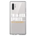 thumbnail image 1 of DistinctInk Clear Shockproof Hybrid Case for Galaxy Note 10 PLUS (6.8" Screen) - TPU Bumper Acrylic Back Tempered Glass Screen Protector - I'm in High Spirits (It's Whiskey), 1 of 1