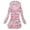 Pink, variant on SUXIAN Cardigans for Women Hooded Overcoat Warm Winter Knitted Thick Printed Button up Plus Size Mid Length Outwear Coat Jacket Long Cardigan