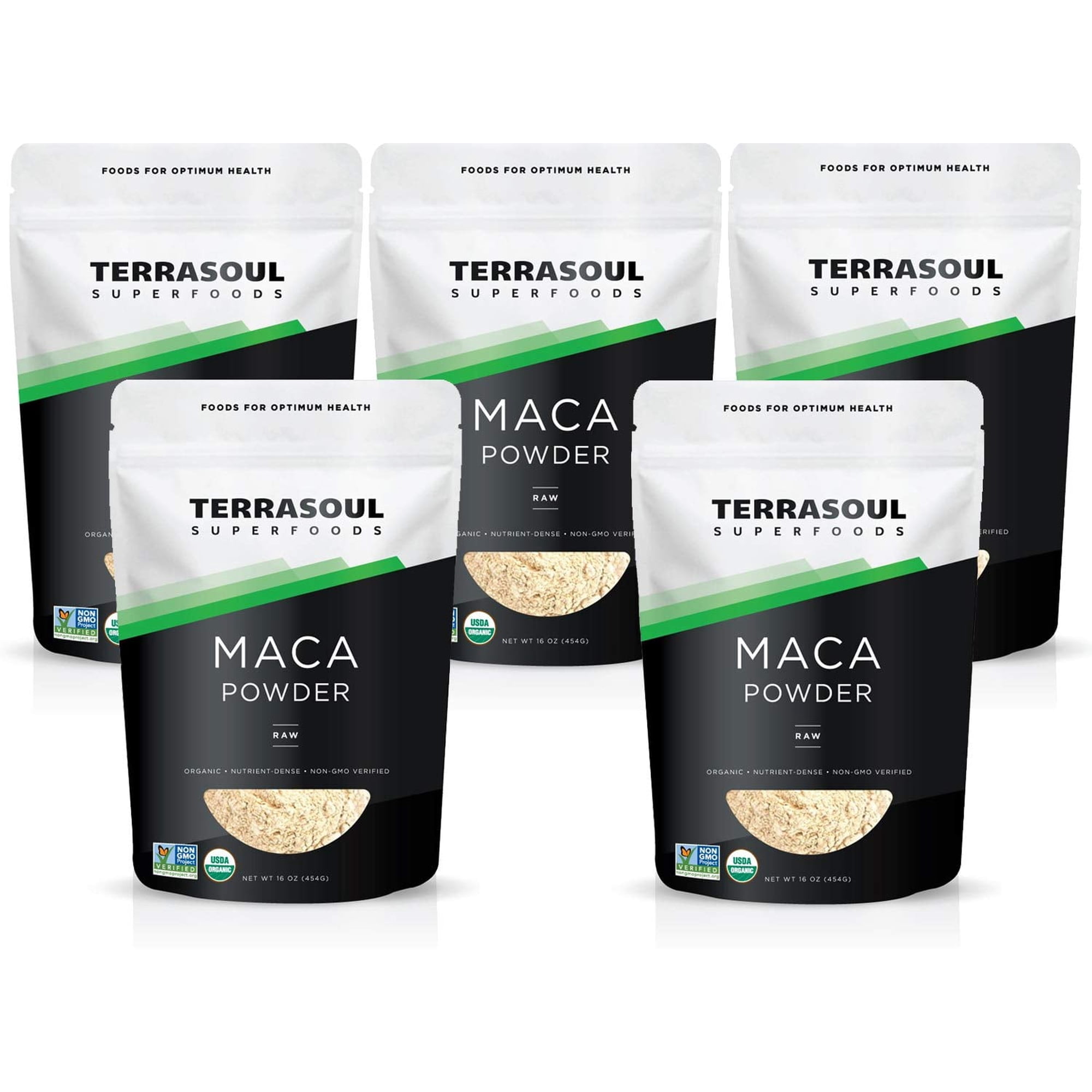Terrasoul Superfoods Organic Raw Maca Powder, 5 Lbs (1Lb 5-Pack) - Supports Increased Stamina & Energy