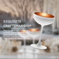 thumbnail image 5 of Stölzle Lausitz Olympia Champagne Coupe Glasses, 7.75 Oz (Set of 2) - Elegant Drinkware Set - Lead-Free Crystal Glasses - Ideal for Celebrating Special Moments, Dishwasher Safe (White/Bronze), 5 of 7