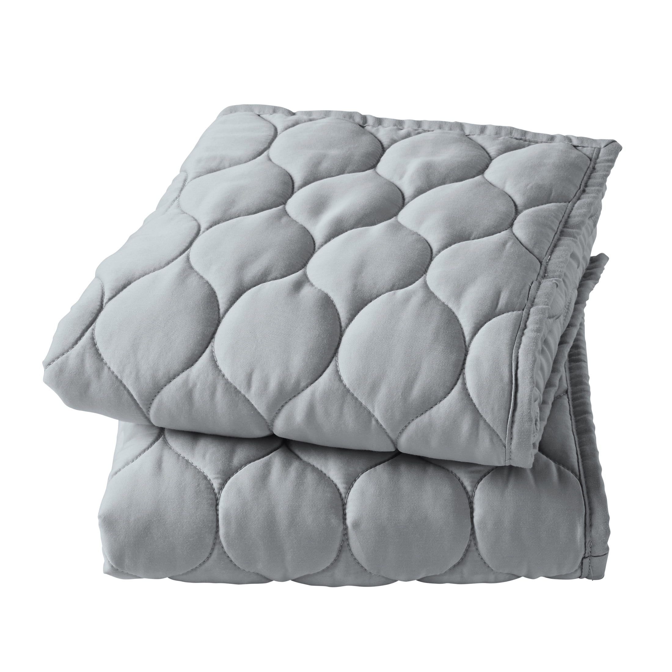 Better Homes & Gardens Tencel Quilted Pillow Shams, King, Silver Grey, 2 Pack