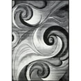thumbnail image 4 of Handcraft Rugs-Swirls Abstract Design Modern Contemporary Hand Carved Area Rug-Silver/Gray/Black, 4 of 5