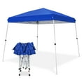 thumbnail image 4 of COOS BAY Outdoor 10'x10' sltant leg Instant Easy Setup Canopy Tent with Wheeled Bag, Portable Pop up Slant Leg Beach Canopy Folding Sports Shelter 8x8 Top 10x10 Base, Blue, 4 of 7