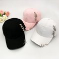 thumbnail image 2 of Hat Women‘S Korean Version of The Personality Chain Hoop Cap Baseball Cap All-Match Spring and Summer Sun Visor, 2 of 8