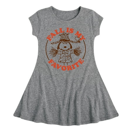 

Peanuts - Fall Is My Favorites - Toddler And Youth Girls Fit And Flare Dress