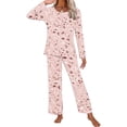 thumbnail image 4 of FAIWAD Ensemble de Pyjama pour Femmes Manches Courtes Capri avec Pantalon Long Doux Confortable Ensemble de Nuit d'Été, 4 of 6