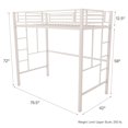thumbnail image 6 of Your Zone Brittain Twin Metal Loft Bed, Off White, 6 of 18