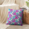 thumbnail image 4 of LALILO Throw Pillow Covers Animal Feathers Bright Blue Red Feather Cushion Cover 18" x 18", 2 Pack, 4 of 6