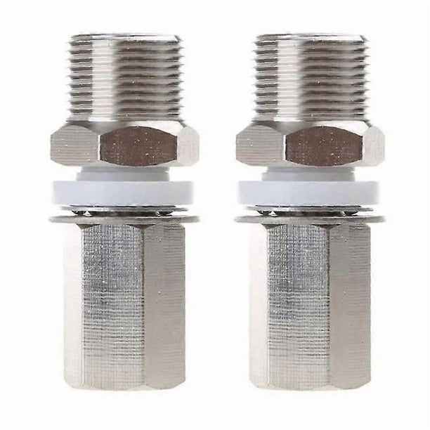 2Pcs S216 3/8-24 to SO239 Antenna Mount Adapter SO-239 to 3/8-24 Threaded Antenna Mount Adapter for