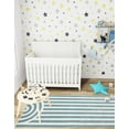 thumbnail image 3 of Unique Loom Whimsy Kids Collection Area Rug - Lines (2' x 5' 1" Runner Sky blue/Ivory), 3 of 9
