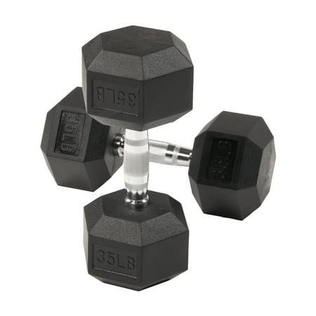 Elegainz Rubber Encased Hex Dumbbells  5-50 Lbs.