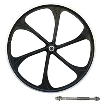 DONSP1986 29" Rear Mag Wheel135mm for Rotary Freewheel,Aluminum Alloy Wheel Black Rear Rim - Gas Motorized Bicycle