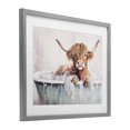 thumbnail image 3 of Stupell Industries Wooly Cattle Bathtub Gray Framed Print Under Glass design by Nina Blue, 17 x 21, 3 of 10