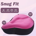 thumbnail image 2 of Zacro Bike Seat Cover, Comfortable Exercise Bicycle Saddle Cushion Extra Soft Wide for Indoor Outdoor, Pink, 2 of 8