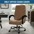 thumbnail image 2 of Velvet Office Chair Cover - Stretchable, Machine Washable, Non-Slip,  Fit for Mid-High Back Chairs, 2 of 6