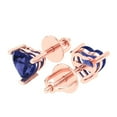 thumbnail image 2 of Clara Pucci 1.5Ct Tanzanite Heart Cut VVS1 Screw Back Stud 18k Solid hypoallergenic Gold Designer Earrings For December, 2 of 7