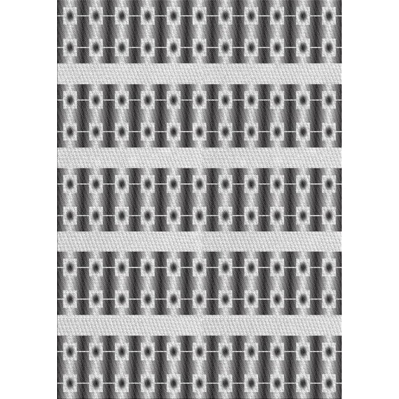 Ahgly Company Indoor Rectangle Patterned Gainsboro Gray Area Rugs, 5' x 8'