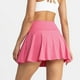 thumbnail image 5 of Falda de tenis 2 en 1 con pantalones cortos para mujer: falda pantalón deportiva de nailon y spandex transpirable con cintura elástica para correr y hacer ejercicio, 5 of 7