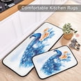 thumbnail image 5 of Ryvnso Peacock Flower Kitchen Rugs Set Non Slip Runner Mats for Dining Room, 5 of 7
