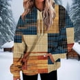 thumbnail image 7 of Craaazy Women's Loose Long Sleeved Oversized Striped Printed Hooded Tops with Pockets Gifts, 7 of 7