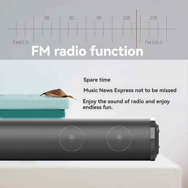 Barra De Sonido InaláMbrica Bluetooth, Potente Sonido Envolvente EstéReo, Subwoofer, Radio FM, De Cine En Casa Para TV