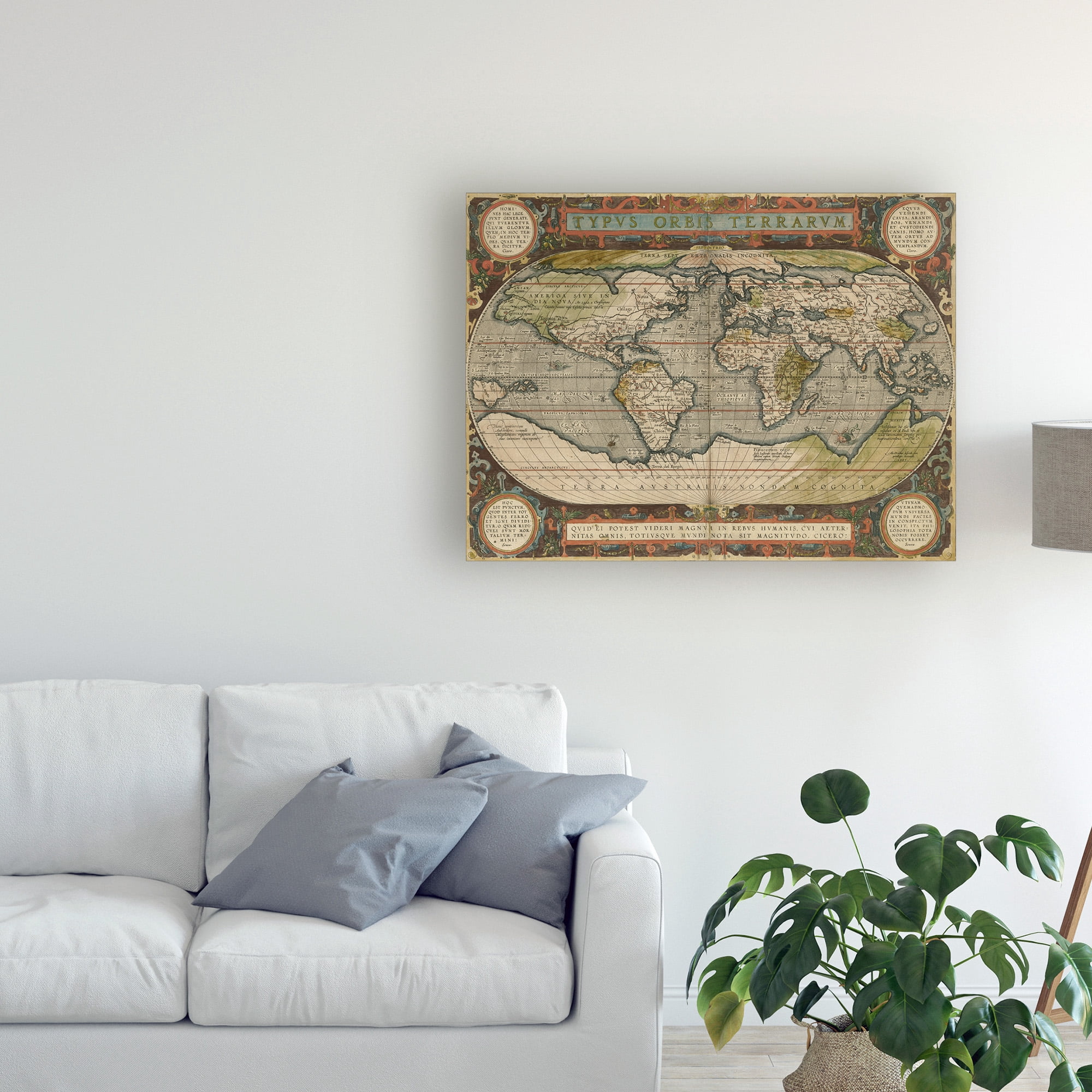 Trademark Fine Art 'Antique World Map 36x48' Canvas Art by Vision Studio