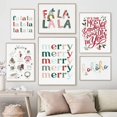 thumbnail image 3 of Pintura en lienzo para decoración navideña, imagen impresa con citas de feliz día festivo, póster de fiesta de Feliz Navidad, arte de pared para habitación, 3 of 4