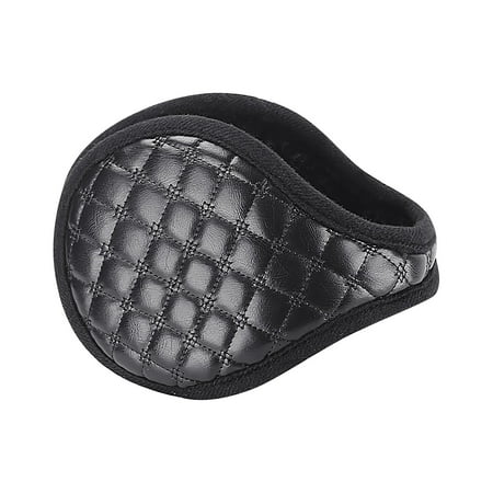 

YUEHAO Earmuffs Men s Winter Warm Earmuffs Plush Earmuffs Leather Warm Earmuffs Black