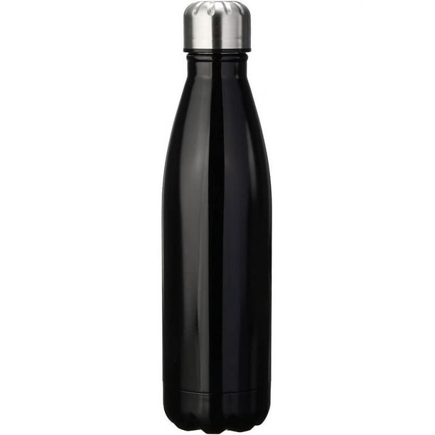 Taza térmica, botella de acero inoxidable de doble pared, termo, botella deportiva, termo, mantiene las bebidas frías durante 9 horas y calientes durante 12, 500 ml con cepillo para tazas