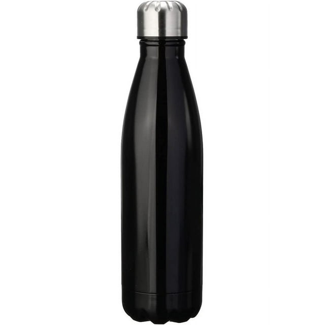 Taza térmica, botella de acero inoxidable de doble pared, termo, botella deportiva, termo, mantiene las bebidas frías durante 9 horas y calientes durante 12, 500 ml con cepillo para tazas