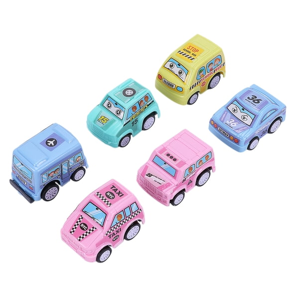 6PCS Baby Mini Inertia Truck Engineering Van Toy Set Early Educational Toys