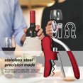 thumbnail image 2 of Abridor de botellas de vino de champán de aleación, sacacorchos Vertical compacto, bebidas profesionales portátiles, utensilios de cocina, juego de 4 piezas Vogacara HA009284-02B, 2 of 6