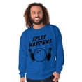 thumbnail image 5 of Split Happens Bowling League Nerd Sweatshirt for Men or Women Brisco Brands S, 5 of 6