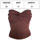 thumbnail image 2 of Camisola sexy sin tirantes con escote en forma de corazón, nudo retorcido en la parte delantera y sin mangas para mujer, 2 of 7