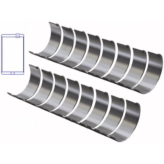 Connecting Rod Bearings Set | Compatible with AMC/Jeep 4.8L 290/5.0L 304/5.6L 343/5.9L 360 | Size = .020 (.50mm Oversized)