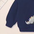 thumbnail image 6 of TOWED22 Toddler Girls Boys Graphic Long Sleeve Pullover Top Hoodie Sweatshirt with Pocket,Navy,18-24 M, 6 of 7