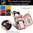 thumbnail image 3 of Allytechgroup Zipper Wallet Phone Case for Samsung Galaxy Z Flip 6, with Stylish Crossbody Strap Cards Slots RFID Blocking Shockproof Protective Luxury Case for Girls Women, Pink, 3 of 8