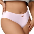 thumbnail image 3 of Uootdi Seamless Bikini Panties for Women Heart Detail No Show Stretch Support Briefs Soft Smooth Breathable Daily Intimates Gift, 3 of 7