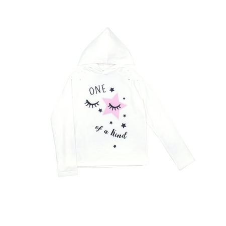 One Of A Kind Embellished Fleece Hoodie (Big Girls)