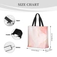 thumbnail image 4 of Naloa Pink Marble Tote Bag for Women, Foldable Tote Bag With Zipper, Large Shoulder Bag, Top Handle Handbag for Travel, Work, Shopping, 4 of 9